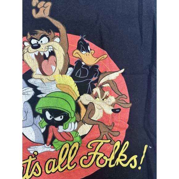 LOONEY TUNES Big Kid’s Graphic Logo Tee Black Short Sleeve Size‎ Medium - Picture 3 of 6